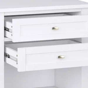 Warm Shaker - Bedside Table - White