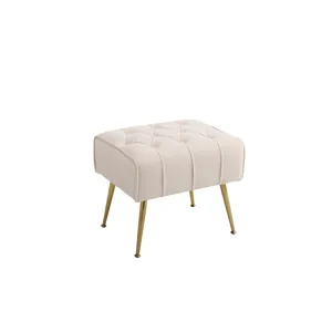 Modern Accent Chair With Ottoman, Comfy Armchair For Living Room, Bedroom, Apartment, Office - Beige