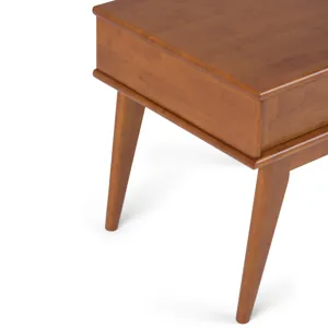 Draper - Mid Century End Table - Teak Brown