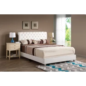 Maxx - G1938-FB-UP Tufted Upholstered Bed - White