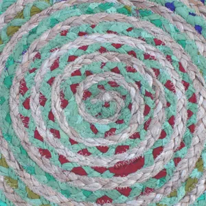 Margo - Round Pouf - Green