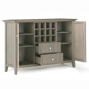 Bedford - Sideboard Buffet and Wine Rack - Distressed Grey