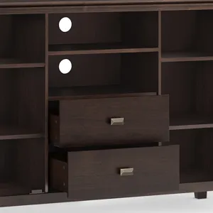 Artisan - Tall TV Media Stand - Dark Chestnut Brown