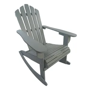 Reclining Outdoor Rocking Adirondack Chair - Walnut