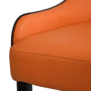 Modern PU Sponge-Filled Dining Chair, Solid Wood Metal Legs, Suitable For Restaurants, Living Rooms 