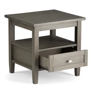 Warm Shaker - End Table - Farmhouse Grey