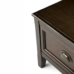 Burlington - Entryway Storage Bench with Drawers - Mahogany Brown