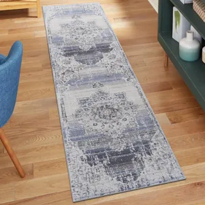 2\' x 8\' Medallion Non-Shedding Living Room Bedroom Dining Home Office Stylish And Stain Resistant 