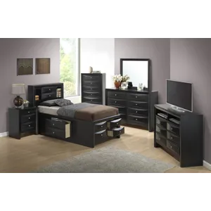 Marilla - G1500G-TSB3 Twin Storage Bed - Black
