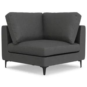 Ava - Mid Century Corner Sectional Sofa - Pebble Gray
