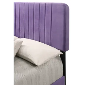 Lodi - G0502-QB-UP Queen Bed - Purple