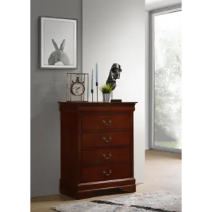 Louis Phillipe - G3100-BC 4 Drawer Chest - Cherry