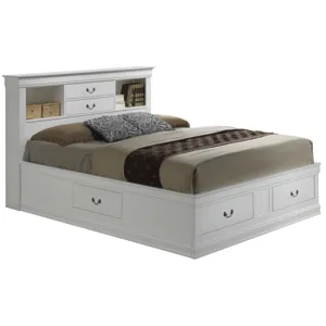 Louis Phillipe - G3190B-FSB Full Storage Bed - White