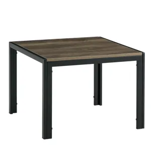 Nesting Coffee Table (Set of 2), Square Modern Stacking Table With Wood Finish For Living Room - Gra