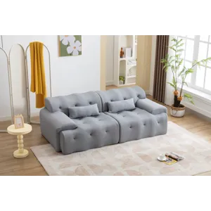 Large Size 2 Seater Sofa, Pure Foam Comfy Sofa Couch, Modern Lounge Sofa For Living Room, Apartment 