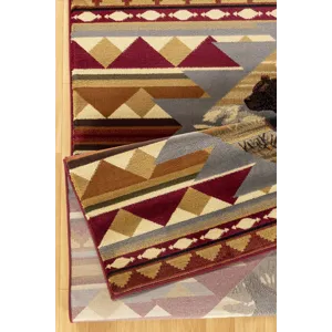Nature\'s Nest - GC_CBL3001 Multi 2\' x 7\' Lodge Area Rug