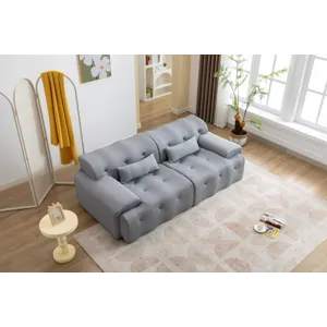 Large Size 2 Seater Sofa, Pure Foam Comfy Sofa Couch, Modern Lounge Sofa For Living Room, Apartment 
