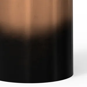Curtis - Metal Cylinder Accent Table - Ombre Black / Copper