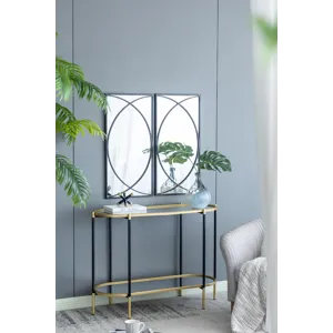 Rectangular Wall Mirrors, Home Decor For Living Room Bedroom Entryway - Black
