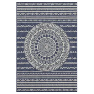 Sunshine - 2\'7\" X 7\'3\" Indoor / Outdoor Area Rug, Polypropylene - Blue
