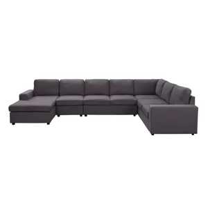 Tifton - Modular Sectional Sofa With Reversible Chaise - Dark Gray Linen