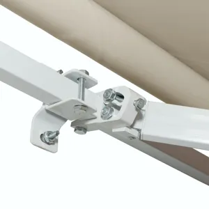 Outsunny - 12\' x 8\' Retractable Awning Patio Awnings Sun Shade Shelter With Manual Crank Handle, 2