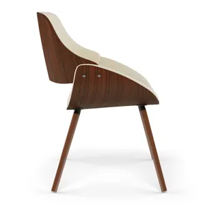 Malden - Bentwood Dining Chair with Wood Back - Natural / Dark Bown