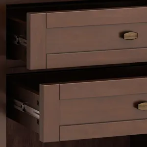 Warm Shaker - Bedside Table - Russet Brown
