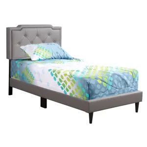 Deb - G1112-Tb-Up Twin Bed - Light Gray