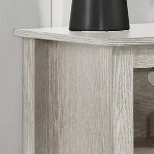 Benito - Wide TV Stand With Open Shelves And Cable Management - Dusty Gray