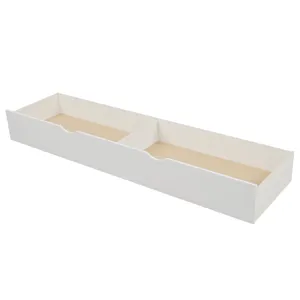 Twin Over Full / Twin Bunk Bed, Convertible Bottom Bed, Storage Shelves And Drawers - White
