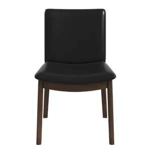 Laura - Mid-Century Modern Solid Wood Dining Chair (Set of 2) - Black
