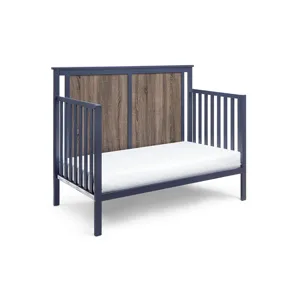 Connelly - 4-in-1 Convertible Crib - Midnight Blue/Vintage Walnut