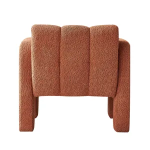 31.10\" Wide Boucle Upholstered Accent Chair - Orange