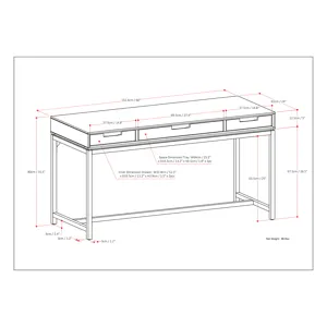 Banting - Mid Century Desk - Medium Saddle Brown