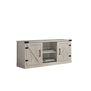 Salma - 58\" Wide TV Stand With 2 Open Shelves And 2 Cabinets - Dusty Gray