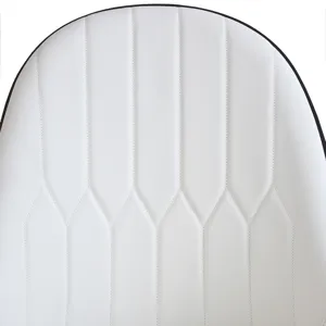 Modern PU Sponge-Filled Dining Chair, Solid Wood Metal Legs, Suitable For Restaurants, Living Rooms 