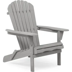 Wood Lounge Patio Chair For Garden Outdoor Wooden Folding Adirondack Chair (Set of 2) Solid Cedar Wo