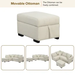 L-Shaped Sectional Pull Out Sofa Bed Sleeper Sofa With Two USB Ports, Two Power Sockets And A Movabl