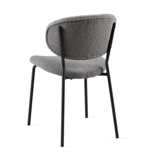 Boucle Dining Chairs, Dining Chairs With Metal Legs For Dining Room, Kitchen, Living Room (Set of 2)