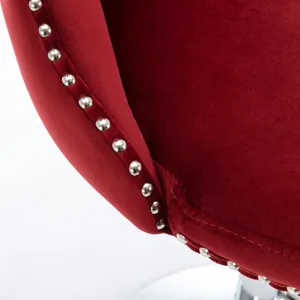 Swivel Velvet Barstools Adjusatble Seat Height From 25-33\", Chrome Base Bar Stools With Backs Comfo