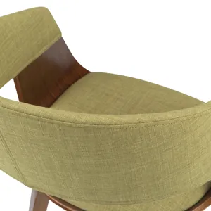 Lowell - Bentwood Dining Chair - Acid Green / Dark Brown