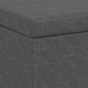 Avalon - Extra Large Storage Ottoman Bench - Slate Grey