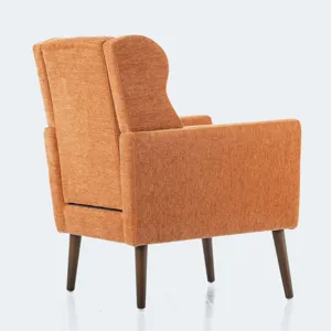 Modern Accent Chair, Chenille Arm Chairs For Living Room, Upholstered Mordern Armchair, Comfy Soft P