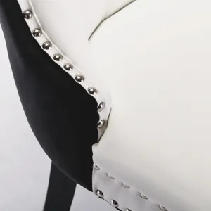 Nikki - Modern, High-End Tufted Solid Wood Contemporary PU And Velvet Upholstered Dining Chair With 