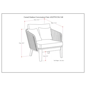 Carmel - Outdoor Conversation Chair - Sand Drift