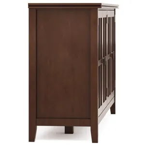 Artisan - Wide 4 Door Storage Cabinet - Russet Brown