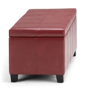 Dover - Storage Ottoman Bench - Radicchio Red