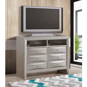 Marilla - G1503-TV2 Media Chest - Silver Champagne