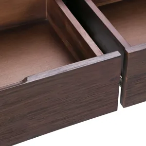 Lowry - Console Sofa Table - Distressed Charcoal Brown